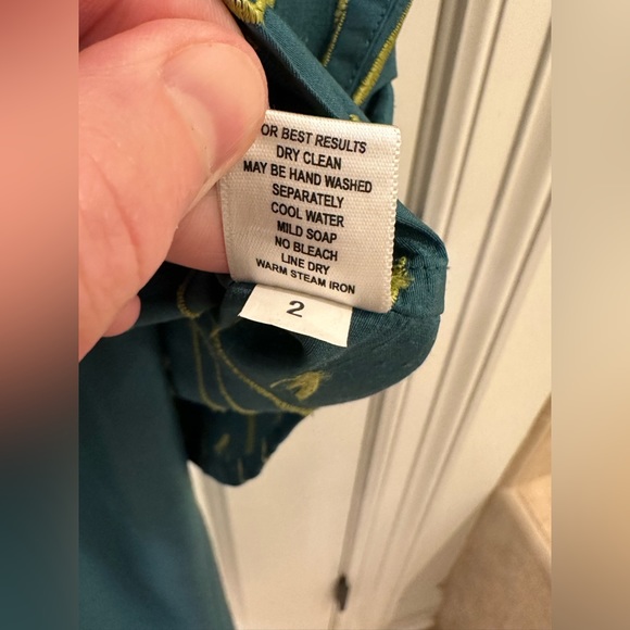 Debra DeRoo Silk Pants Set Women’s Size L Embroidered Button Down Artsy Artist - Picture 6 of 16